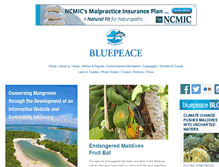 Tablet Screenshot of bluepeacemaldives.org